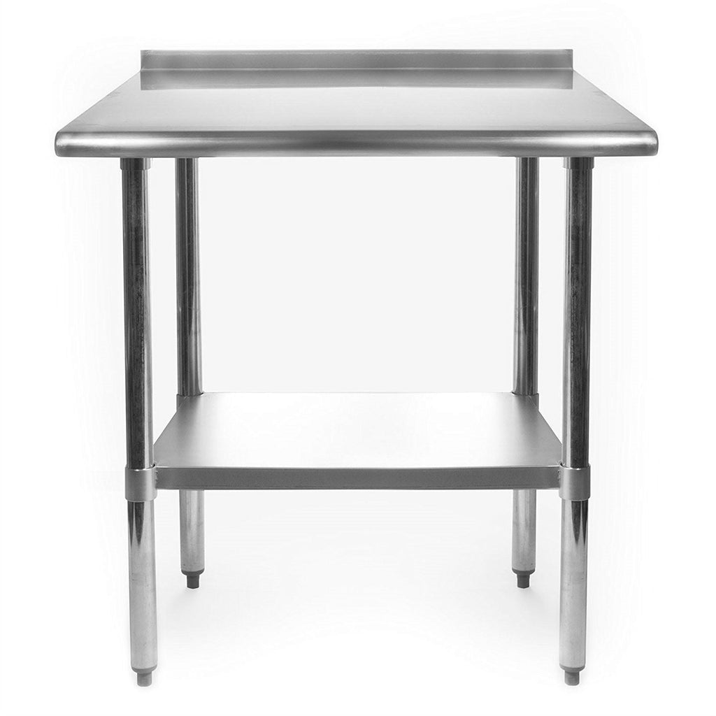 Heavy Duty 30 x 24 inch Stainless Steel Restaurant Kitchen Prep Work Table with Backsplash - Deals Kiosk