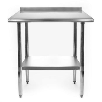 Heavy Duty 30 x 24 inch Stainless Steel Restaurant Kitchen Prep Work Table with Backsplash - Deals Kiosk