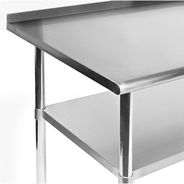 Heavy Duty 30 x 24 inch Stainless Steel Restaurant Kitchen Prep Work Table with Backsplash - Deals Kiosk