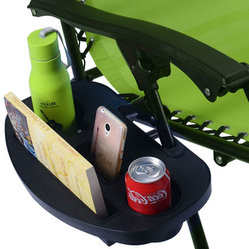 Set of 2 Green Folding Outdoor Zero Gravity Lounge Chair Recliner - Deals Kiosk