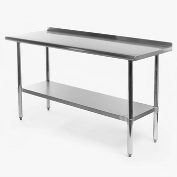 Stainless Steel 60 x 24 inch Heavy Duty NSF Certified  Work Bench Prep Table with Backsplash - Deals Kiosk