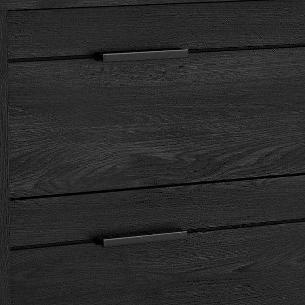 Modern Bedroom Nightstand in Grey Black Wood Finish - Deals Kiosk