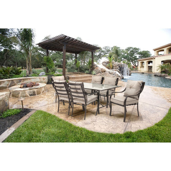 7-Piece Outdoor Patio Furniture Metal Dining Set with Cushions - Deals Kiosk