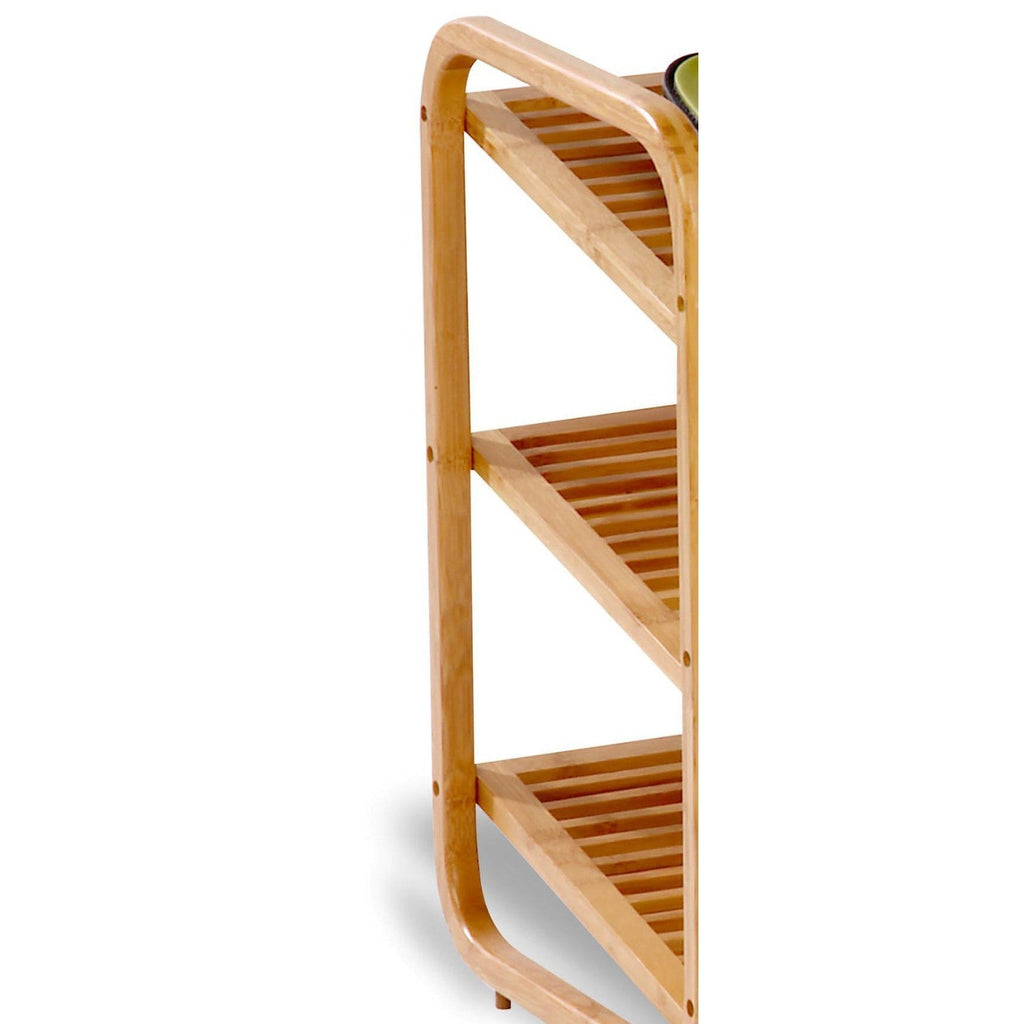 3-Tier Bamboo Shoe Rack Shelf  - Holds 9-12 Pairs of Shoes - Deals Kiosk