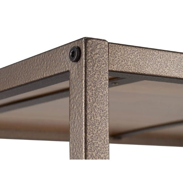 Heavy Duty 5-Shelf Steel Frame Shelving Unit with Bamboo Shelves - Deals Kiosk