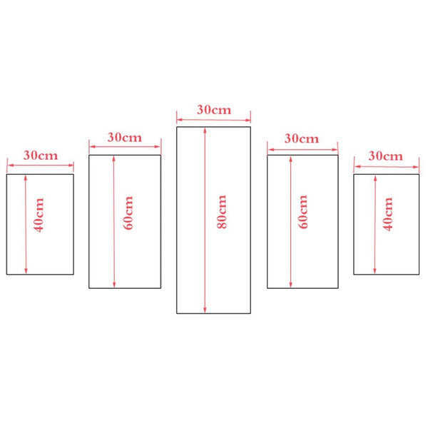 Beach Ocean Seascape 5-Panel Framed Canvas Print Wall Art - Deals Kiosk