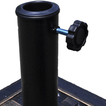 Bronze Finish Square Heavy Duty Outdoor Umbrella Stand Base - Deals Kiosk