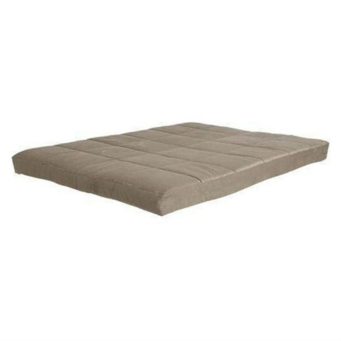 Full size 8-inch Thick Futon Mattress in Khaki Light Brown Color