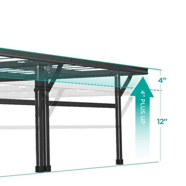 Full size 18-inch High Rise Folding Metal Platform Bed Frame - Deals Kiosk