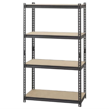 Heavy Duty 4-Shelf Black Storage Rack Shelving Unit - Deals Kiosk