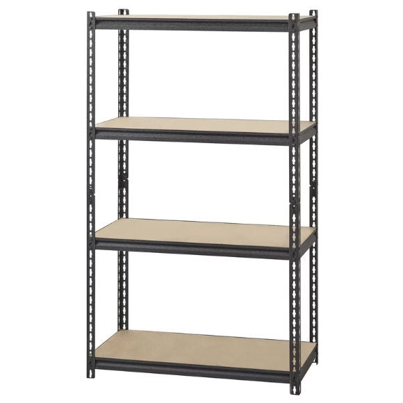 Heavy Duty 4-Shelf Black Storage Rack Shelving Unit - Deals Kiosk