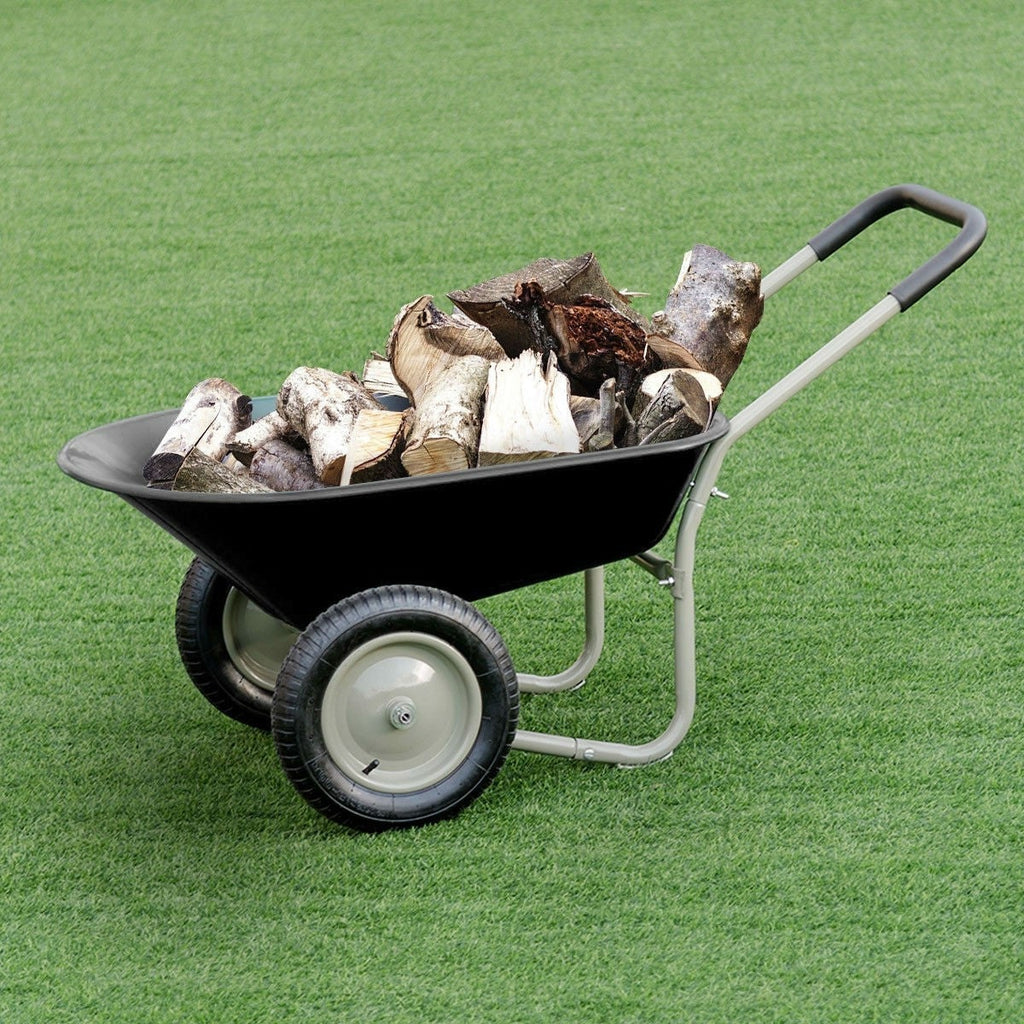 Heavy Duty Black Rust Proof Wheelbarrow - Deals Kiosk