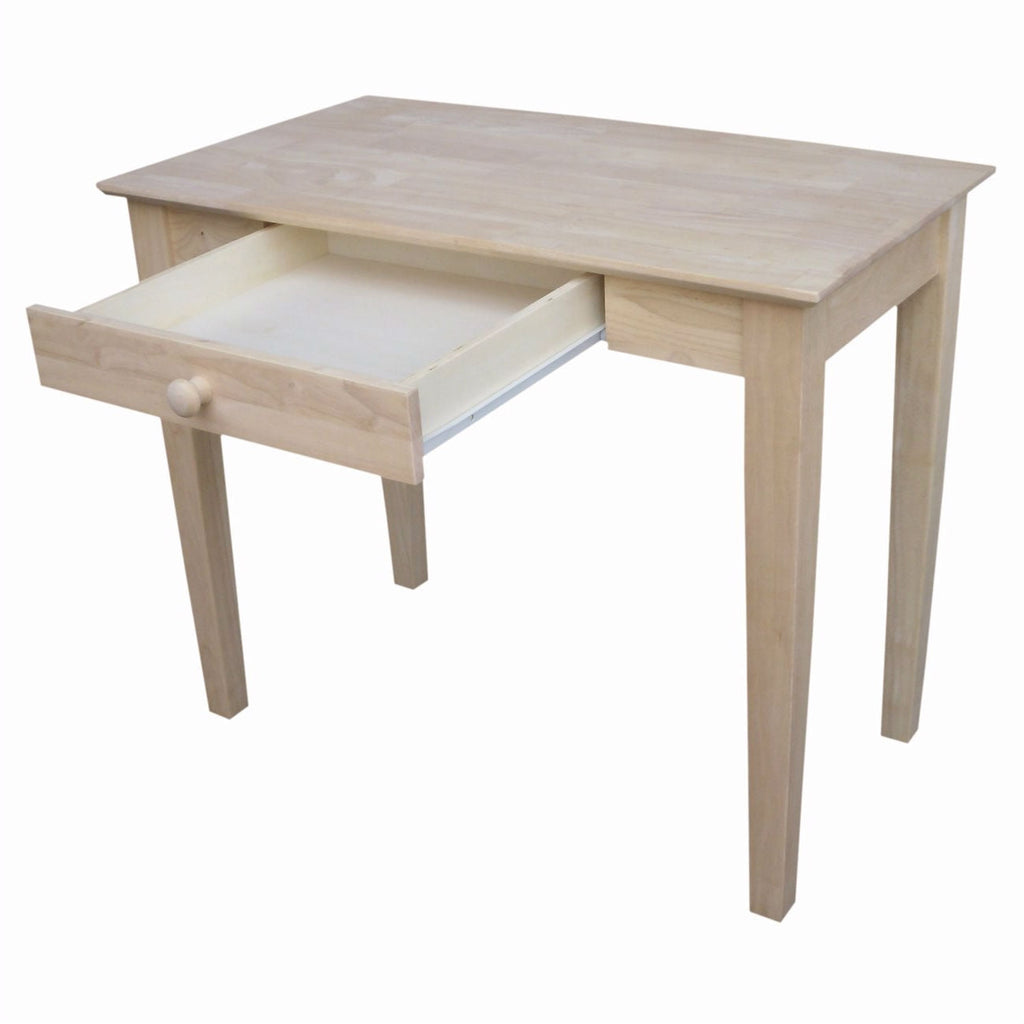 Solid Unfinished Wood Laptop Desk Writing Table with Drawer - Deals Kiosk