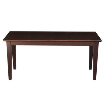 Solid Wood Entryway Accent Bench in Java Brown Finish - Deals Kiosk