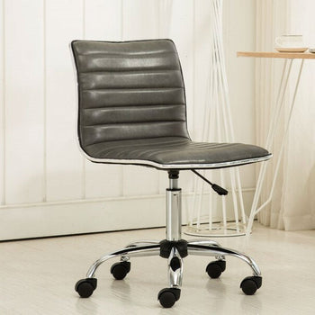 Heavy Duty Gray Channel-Tufted Conference Chair - Deals Kiosk