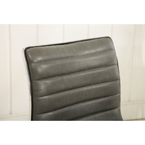 Heavy Duty Gray Channel-Tufted Conference Chair - Deals Kiosk