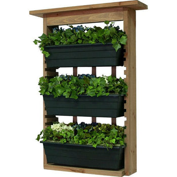 3 Piece Indoor/Outdoor Wood Wall Planter Vertical Garden