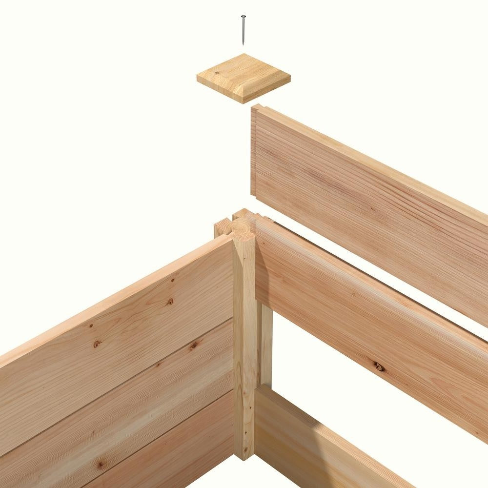 4 ft x 8 ft Cedar Wood Raised Garden Bed with Trellis - Made in USA - Deals Kiosk