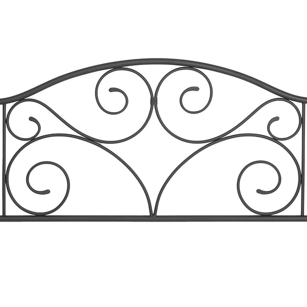 King size Complete Metal Bed Frame with Wood Post Headboard and Footboard in Matte Black Finish - Deals Kiosk