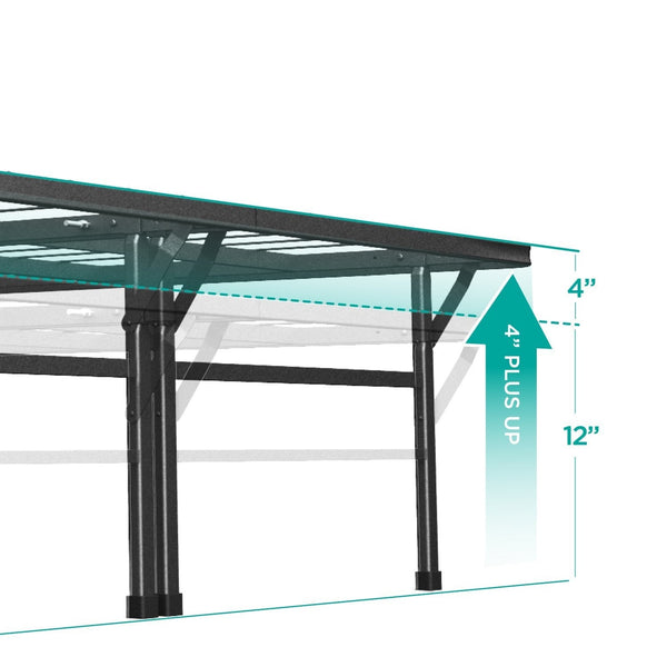 King size 18-inch High Rise Metal Platform Bed Frame - Deals Kiosk
