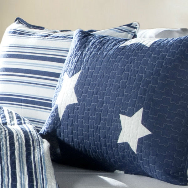 King Navy Stars And Stripes At Night Quilt Coverlet Bedspread Set - Deals Kiosk
