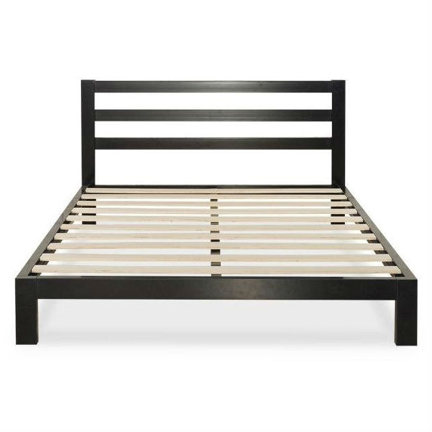 King size Heavy Duty Metal Platform Bed Frame with Headboard and Wood Slats - Deals Kiosk