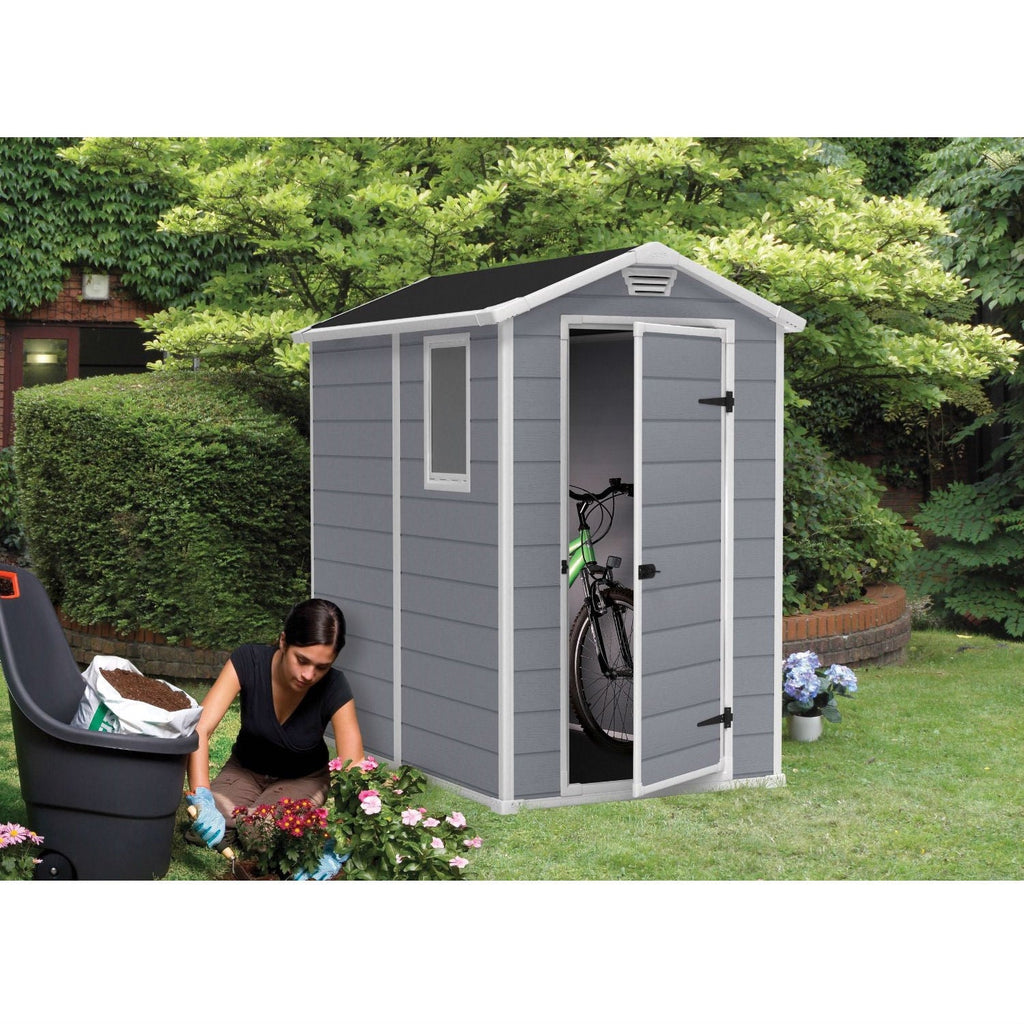Ventilated Top Plastic Shed for Outdoor Lawn Garden Tool Storage - Deals Kiosk