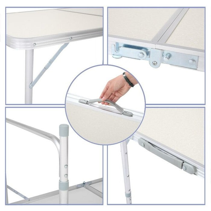Multipurpose Indoor/Outdoor Lightweight Folding Table with Carry Handle - Deals Kiosk