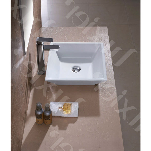 Contemporary White Ceramic Porcelain Vessel Bathroom Vanity Sink - 16 x 16-inch - Deals Kiosk