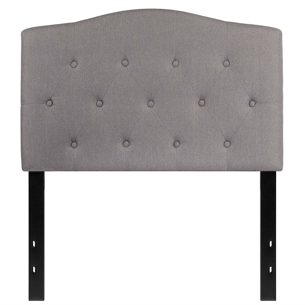 Twin size Light Grey Upholstered Button Tufted Headboard