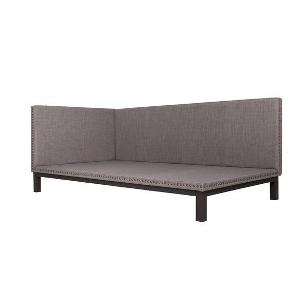 Grey Linen Fabric Upholstered Mid-Century Modern Daybed - Deals Kiosk