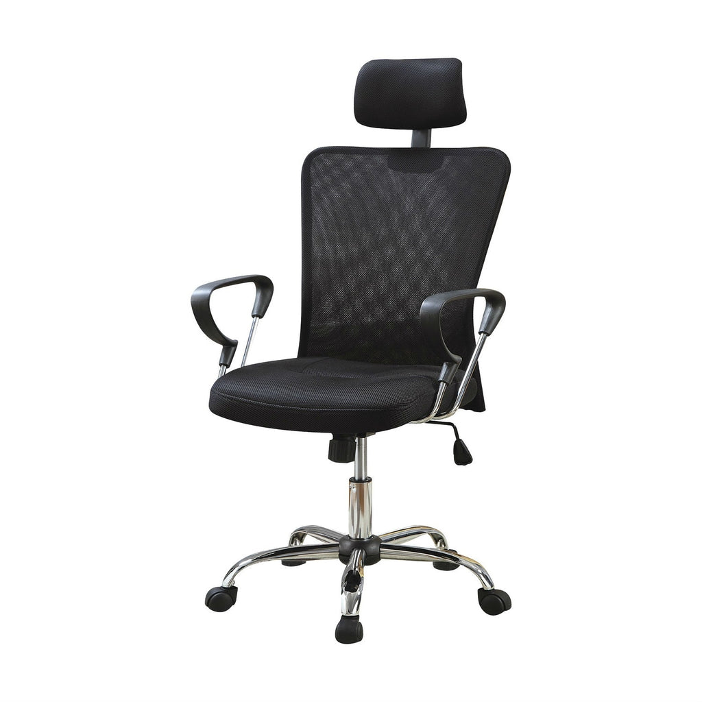 High Back Executive Mesh Office Computer Chair with Headrest in Black - Deals Kiosk