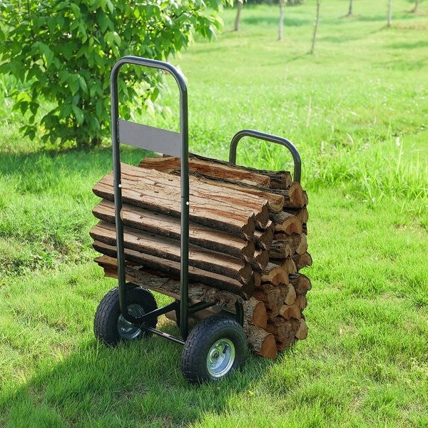 Firewood Mover Hauler Dolly Roller Log Rack - Made in USA - Deals Kiosk