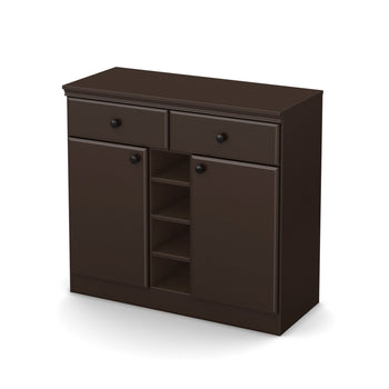 Console Table Sideboard with Storage Drawers in Chocolate - Deals Kiosk