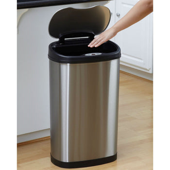 Stainless Steel 13 Gallon Touchless Kitchen Trash Can - Deals Kiosk