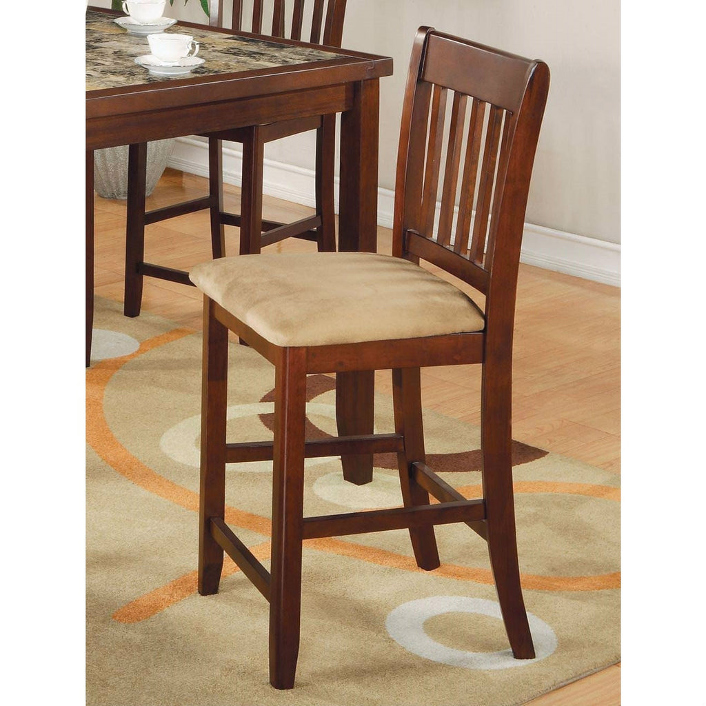 Casual 5-Piece Dining Set with Microfiber Padded Counter Height Stools - Deals Kiosk