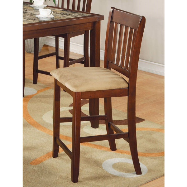 Casual 5-Piece Dining Set with Microfiber Padded Counter Height Stools - Deals Kiosk
