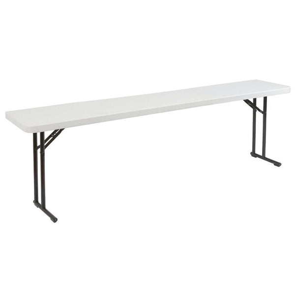 Steel Frame 72-inch Rectangular Gray Plastic Top Folding Table - Deals Kiosk