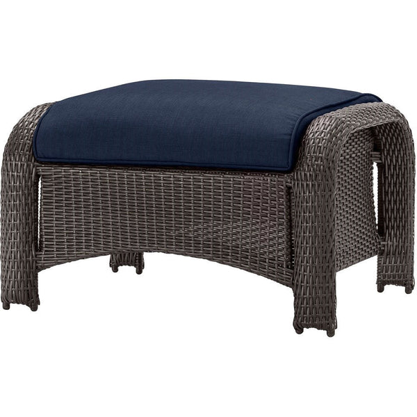 Outdoor 6-Piece Resin Wicker Patio Furniture Lounge Set with Navy Blue Cushions - Deals Kiosk