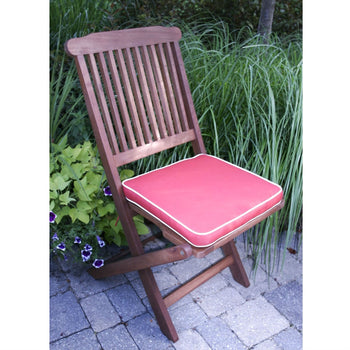 3-Piece Outdoor Patio Furniture Bistro Set with Red Seat Cushions - Deals Kiosk