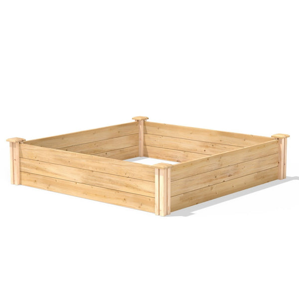 4ft x 4ft Outdoor Pine Wood Raised Garden Bed Planter Box - Made in USA - Deals Kiosk