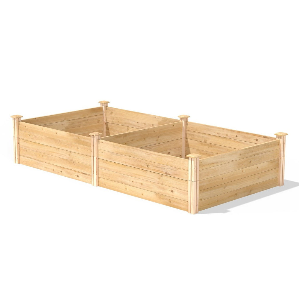 17-inch High Pine Wood Raised Garden Bed 4 ft x 8 ft - Made in USA - Deals Kiosk