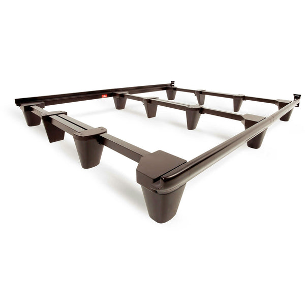 Heavy Duty Metal Bed Frame in Mahogany Finish - Full Queen King California King