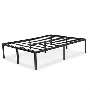 Queen 18-inch High Rise Heavy Duty Black Metal Platform Bed Frame - Deals Kiosk
