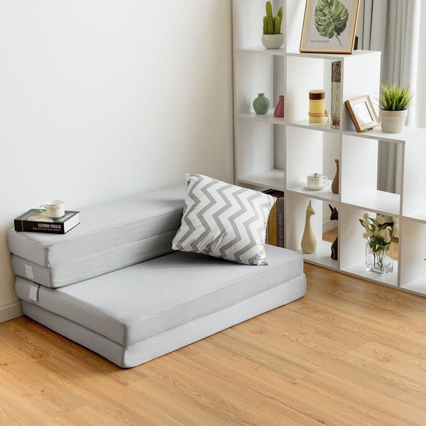 Queen size 4-inch Thick Folding Guest Bed Mattress - Deals Kiosk