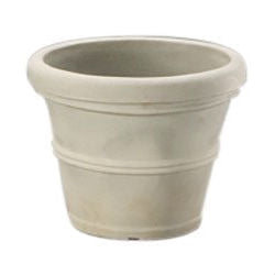 12-inch Diameter Round Planter in Weathered Concrete Finish Poly Resin - Deals Kiosk
