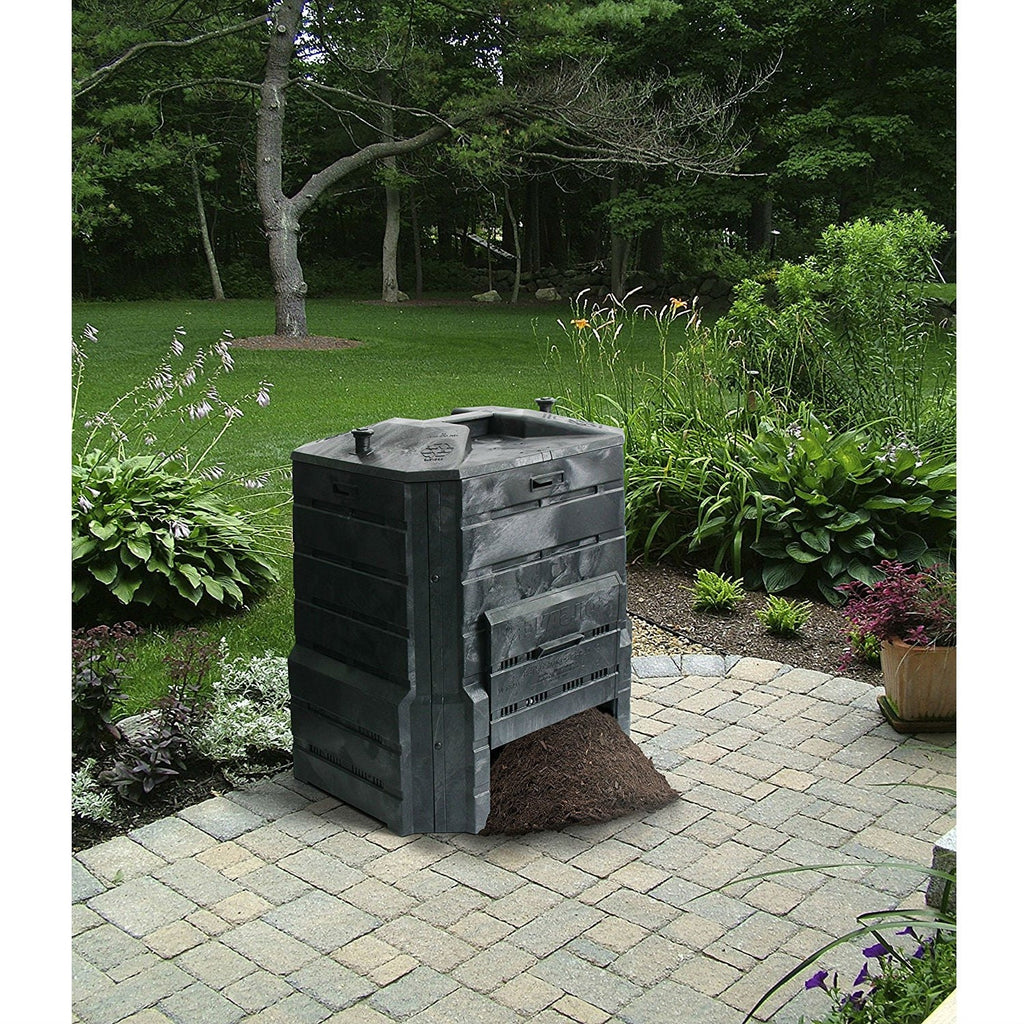 Black Plastic Compost Bin Composter for Home Garden Composting - 94 Gallon - Deals Kiosk