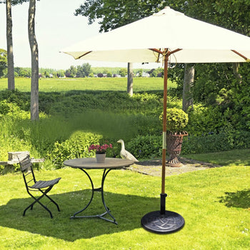 Round Bronze Finish Heavy Duty Outdoor Umbrella Base Stand - Deals Kiosk