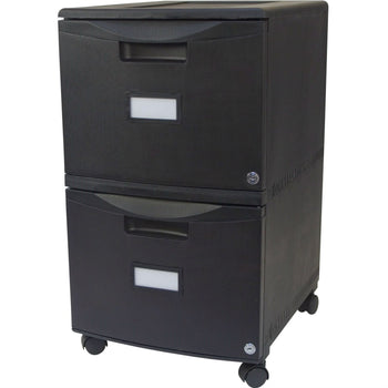 Black 2-Drawer Locking Letter/Legal size File Cabinet with Casters/Wheels - Deals Kiosk