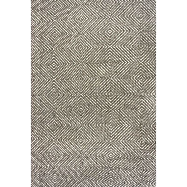 Gray 9' x 12' Flat Woven Hand Made Wool/Cotton Gray Area Rug